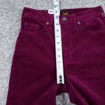 Lee  Corduroy High Rise Flare Pants Jeans Purple Indigood Y2K Stretch Size 24 Photo 10