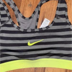 Nike  Women Athletic Stripe Dri-fit Gray Sports Bra Size XS Photo 4
