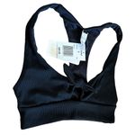 l*space L  Black Ribbed Tara Bikini Top nwt Photo 1