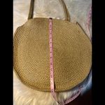 Stylish Woven Jute Round Tote Bag Tan Photo 4