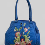 Isabella Fiore  Embroidery With Flower and tassel Shoulder Bag Photo 0