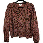 Sundry Women’s Leopard Print Crewneck Sweatshirt Size XS Oversized Designer Photo 0