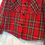 Charter Club Red Plaid Jacket Size 6 Photo 3