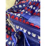 Disney Mickey Mouse Blue & Red Patterned Duffel Bag With Sequins & Stars Photo 6
