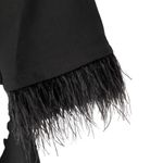 Akira Off Shoulder Feather Black Body Con Mini Dress NWTs size large Photo 7