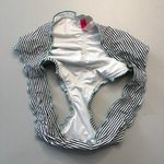 Victoria's Secret  Black & White Striped Low Rise Bikini Bottom Size Large Photo 3