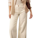 Wrangler  Worldwide 661 Mid-rise Wide-Leg Jeans Size 26 Cream Hemp & Cotton Photo 0