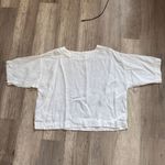 J Jill Pure Jill Love Linen Lagenlook Relaxed Linen Popover Top XS Oversized White Photo 8