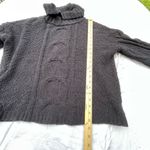 Seven7  size M cable kit black turtleneck sweater. Photo 4
