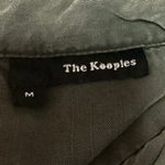 The Kooples Green Denim Jean Pocket Cropped Button Down Trucker Jacket Size M Photo 2