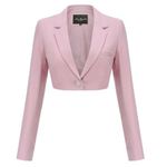 NWT Nana Jacqueline Stella Cropped Blazer Diamond Crystal Single Button Purple Size M Photo 10