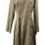 JACK Women's Tan Long Sleeve Double Breasted Longline Trench Coat Jacket Size M Photo 0