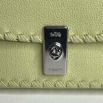 Coach Lane Leather Whipstitch Shoulder Bag Pale Lime Silver Trim Photo 4