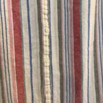 Old Navy  Shirt Dress Sz LG Linen Blend Striped Casual Lightweight Office Work Photo 3