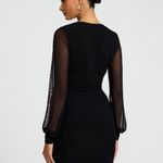 EXPRESS Black Mesh Long Sleeve Dress Photo 2