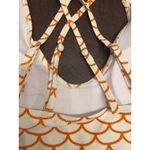 Cupshe One Piece Swimsuit Womens M Multicolor Scoop Neck Double Straps Geo-Print Photo 3