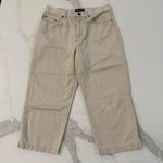 Ralph Lauren Lauren Jeans Co.  High Rise Cropped Capri Khaki Jeans Women’s 8 Tan Photo 0