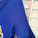 Majestic  Blue Cold Shoulder Rams Tee‎ Size Large Photo 3