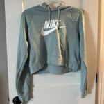 Nike Light Blue  Cropped Hoodie Photo 1