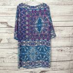 Skies Are Blue  Stitch Fix Blue and Purple Pattered Shift Dress, EUC, Size Medium Photo 6