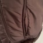 Aryeh Chocolate Brown Down Vest With Fur Trim Sz M/L Photo 2