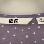 Uniqlo Lavender Dotted Dress Purple Cuff Button Sleeve Size Extra Small XS Mini Photo 1