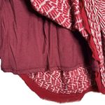 Maeve Anthropologie  Fit & Flare Dora Dress Mini Small Red Geometric Short Sleeve Photo 4