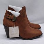 Daisy Fuentes Cosma Womens Ankle Boots Size 8.5W Brown Vegan Chunky Heel Casual Photo 0