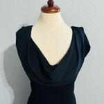 ZARA Bloggers Fav Black Prom Elegant Open Back Fluid Neck Knit Maxi Dress Sz L Photo 6