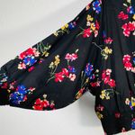 Anthropologie NEW Maeve Boatneck Puff Long Sleeve Floral Print Blouse Black Med Photo 11