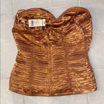 Arden B NWT Satin copper corset top Photo 4