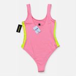 Forever 21 -Surf The Web Exclusive Bodysuit Top Size M in Pink/Yellow Neon Photo 1