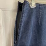 J. Jill Denim Frayed Hem Skirt Side Zipper Size 6 retro western trad wife boho Blue Photo 4