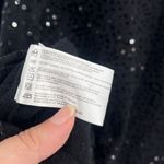 Minnie Rose Sequin One Shoulder Poncho OS Black Holiday Party Whimsigoth Glam Photo 7