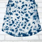 Lucky Brand  Women's Tank Top Blue Tie Dye Ruffle‎ Sleeveless Summer Size Small Photo 9