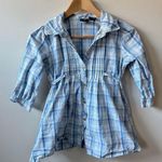 Baby Phat  Light Blue Plaid Shirt Photo 0