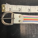 Retro Vintage Rainbow Buckle Elastic Stretch Belt | Rainbowcore Cute Goth White Photo 5