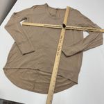 Helmut Lang  Top Womens Large Tan Brown High Low‎ Tunic Long Sleeve Wool Blend Photo 7