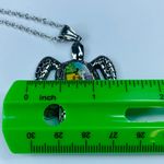 Sea Turtle Necklace Stainless Steel Multicolor Millefiori Floral Center 20 inch Photo 6