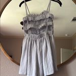 American Threads  Light Gray Ruffle Dress Photo 2