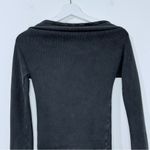 We The Free Free People  Washed Gray Long Sleeves Ribbed Gigi Top Size Small Photo 7