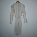 ZARA  L Beige Wrap Top Indian Striped Cotton Long Dress Photo 3