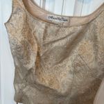 Marie St. Claire Gold Metallic Tank And Jacket Set Size 6 Photo 7