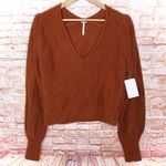 Free People | Cozy Burnt Butter V-Neck Sweater Photo 2