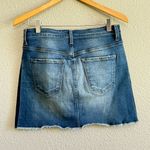 Vervet Flying Monkey Two-Tone Denim‎ Skirt Size 28 Raw Hem EUC Photo 2