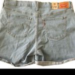 Levi's NWT BLUE Women's Mid-Length Cuffed Mid Rise Stretch Shorts Size 18 34 Photo 3