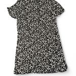 Talbots Black and White A-line Midi Dress with Flutter Sleeves Photo 1