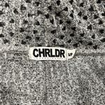 CHRLDR Knit Heart Zip Up Sweater Gray Photo 3