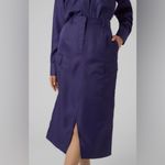 VERO MODA NWT Curve Sikka High Waist Cargo Midi Skirt Astral Aura Purple Satin Photo 10