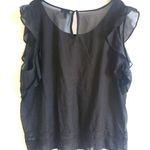 Jessica Simpson  2X Beautiful Fem Romance Top Plus in Sheer Black Photo 0